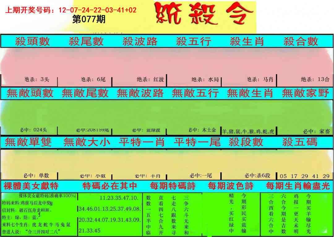 077期统杀令[图]